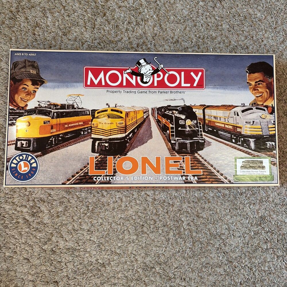 Monopoly Lionel Trains Collector's Edition Post War Era *COMPLETE* *EUC